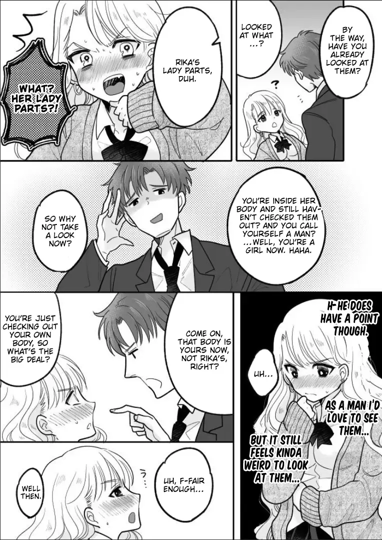 [Minaduki Nanana - Torajima Tao] Kawaii Gal to Karada o Irekaerareta Ore ga Shinyuu to H Suru Hanashi. | A Story About How I Swapped Bodies With a Cute Gal and Fucked My Best Friend. Fhentai.net - Page 16