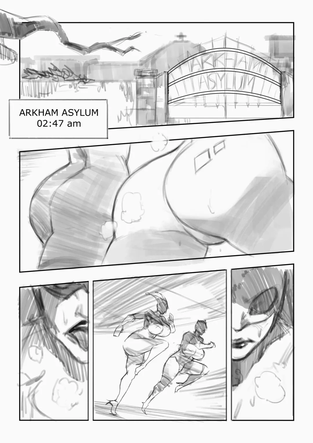 Catwoman and Quinn doujin sketch Fhentai.net - Page 2