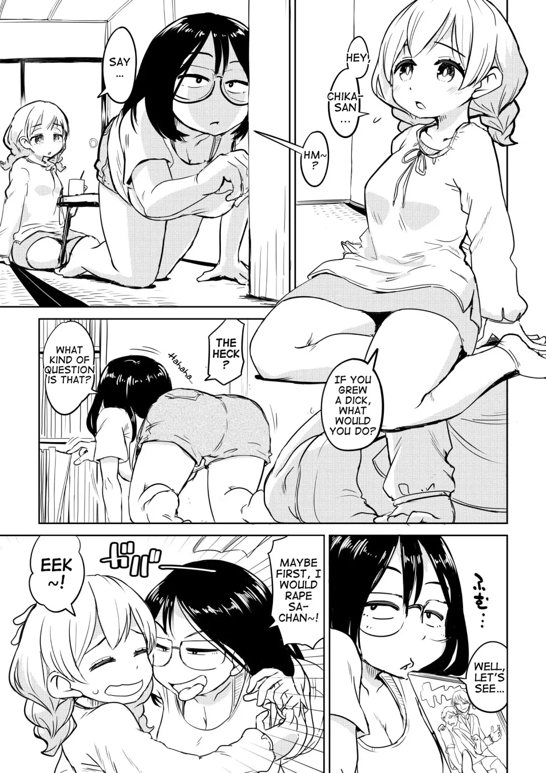 Read [Ayanakitori] Chinko ga Haetara Dou suru ka? Kinjo no Onee-san Hen | What Would You Do If You Grew a Dick? Neighborhood Onee-san Chapter [English] {Erokawa_senpai] - Fhentai.net