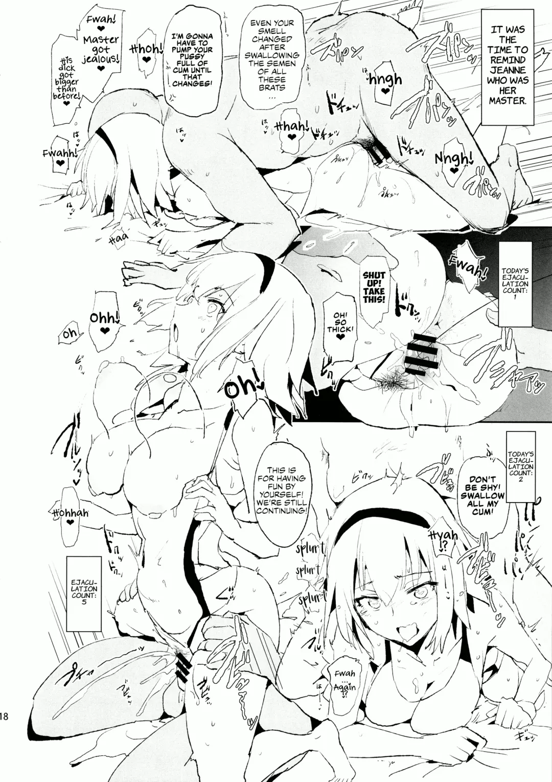 [Dokurosan] Jeanne VS Saimin Dosukebe Tanetsuke Oji-san + Omake Paper | Jeanne VS the Hypnotist Pervert Horny Old Man + Extras Fhentai - Page 17