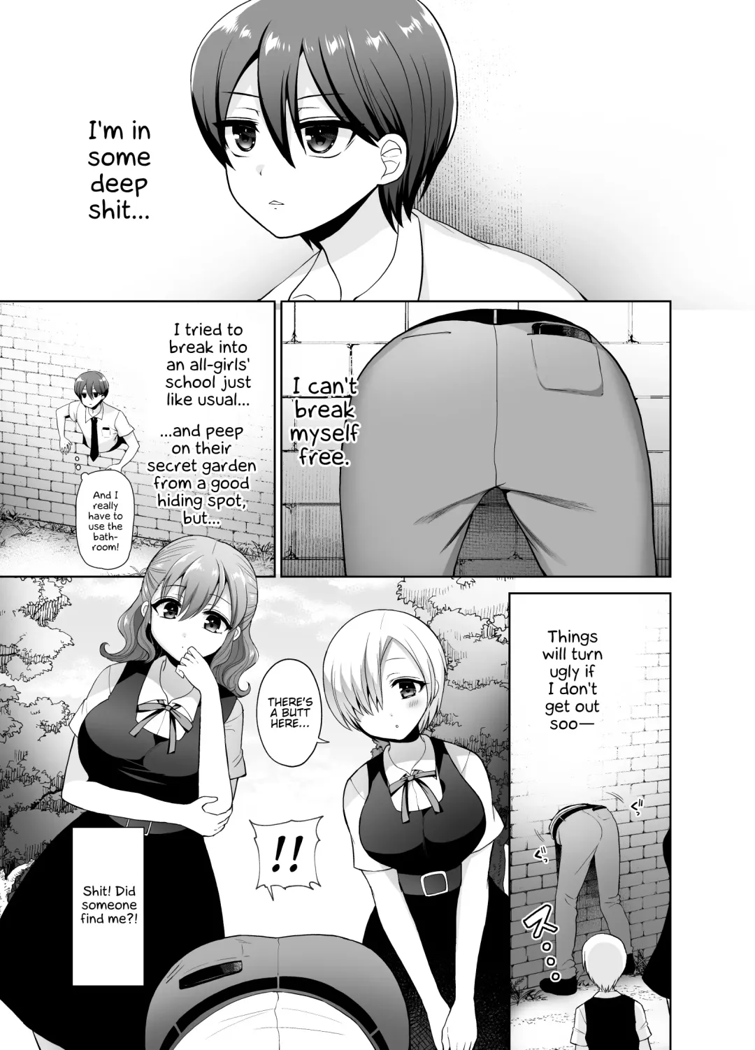 [Piririnegi] Joshikou ni Shinnyuu Shiyou to Shitara Kabe ni Hamatte Futanari Jogakusei no Nikubenki ni Saretandaga Fhentai.net - Page 3