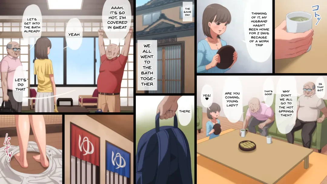 Kinjo no Ojii-san ni Onsen ni Tsureteikarete Okasareta Wakazuma 2 Fhentai - Page 29