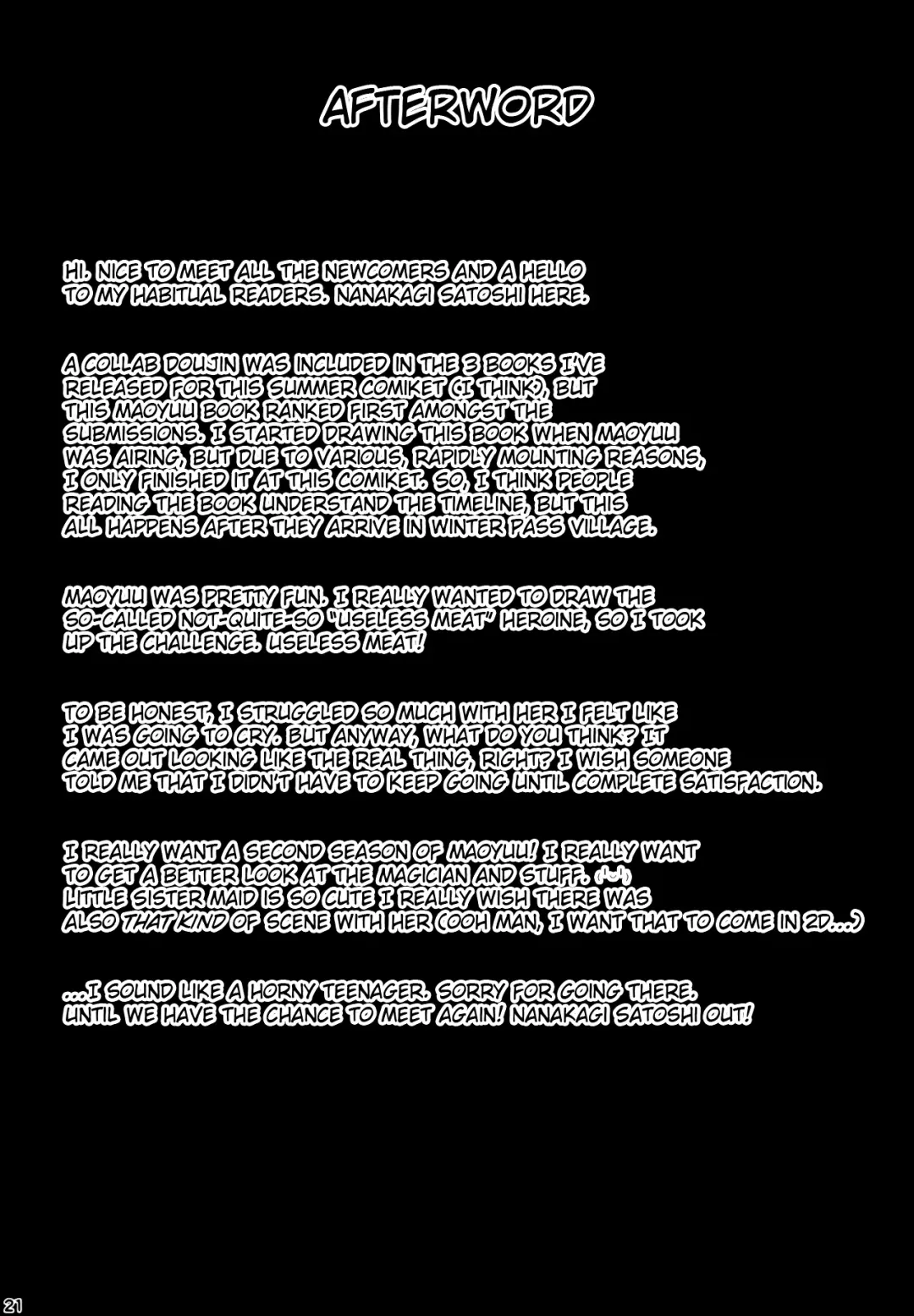[Nanakagi Satoshi] Maou Yuugi Fhentai - Page 21