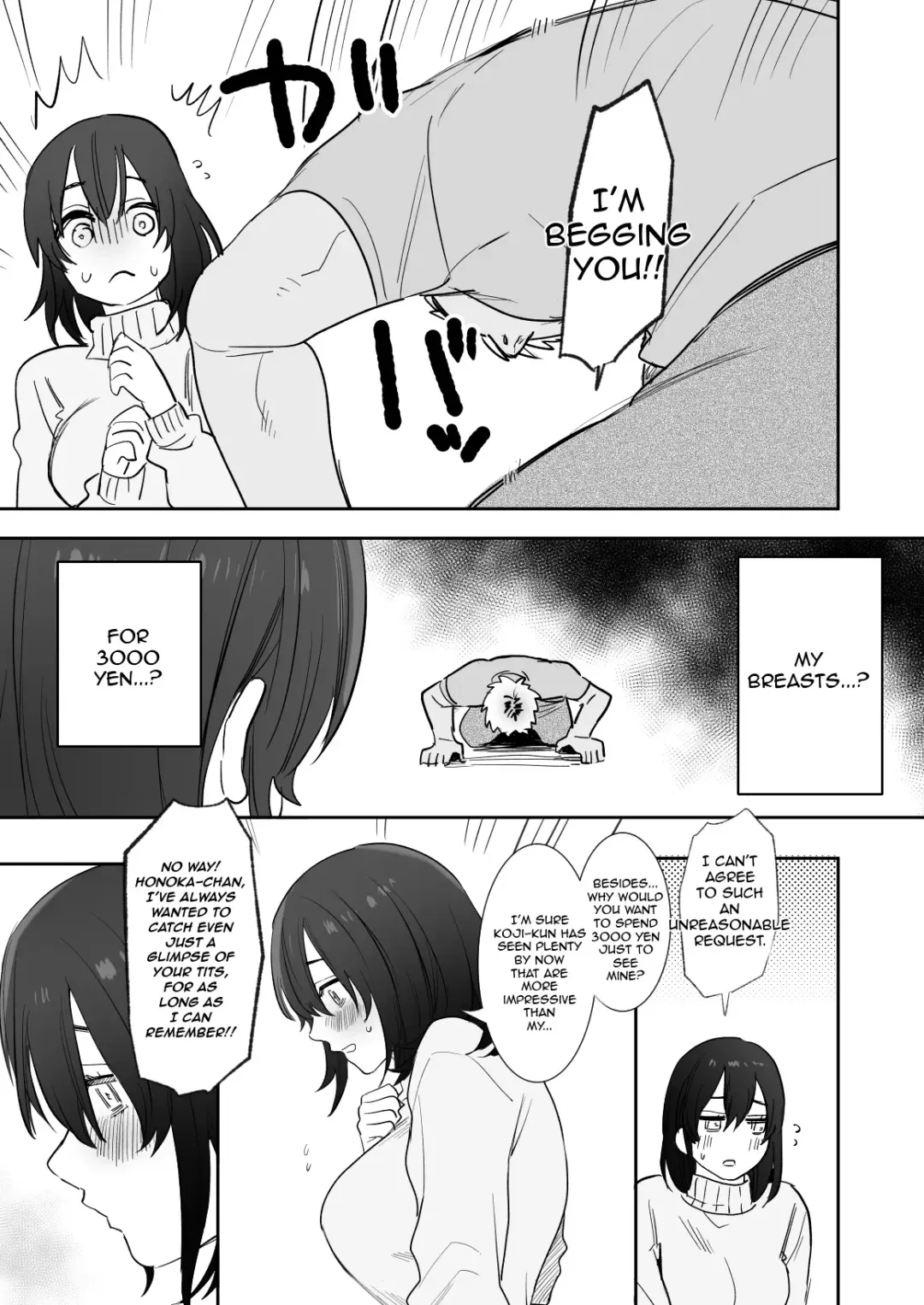 [Oniben Katze] 〇sen-yen de Oppai Misete.~ Moto Doukyuusei no Charao kara no Onegai o Kotowarezu…~ Fhentai - Page 12