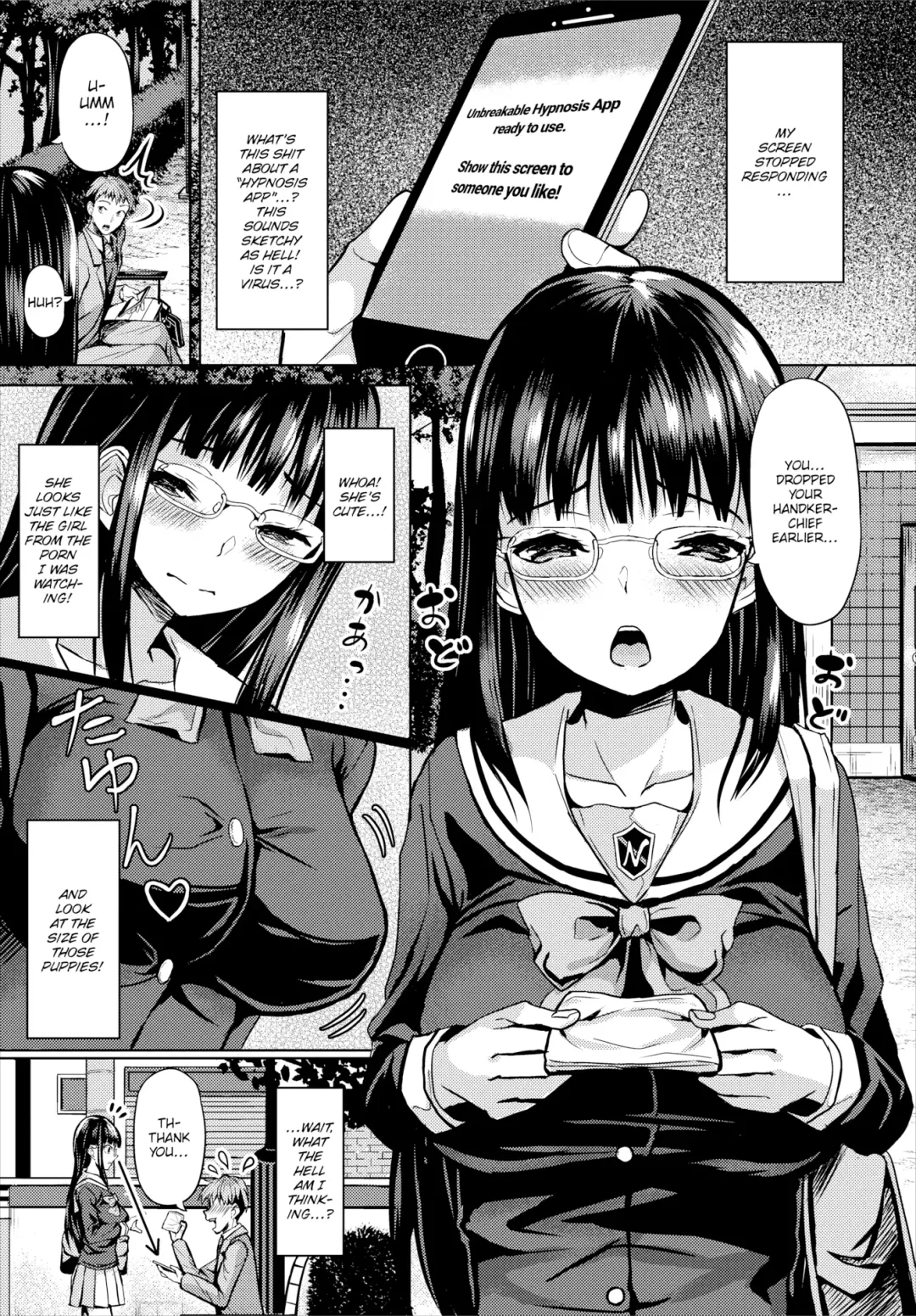 [Hazakura Satsuki] Hypnosis App - Making A Good Girl Cum on My Dick Nonstop Ch. 1-9 Fhentai - Page 4