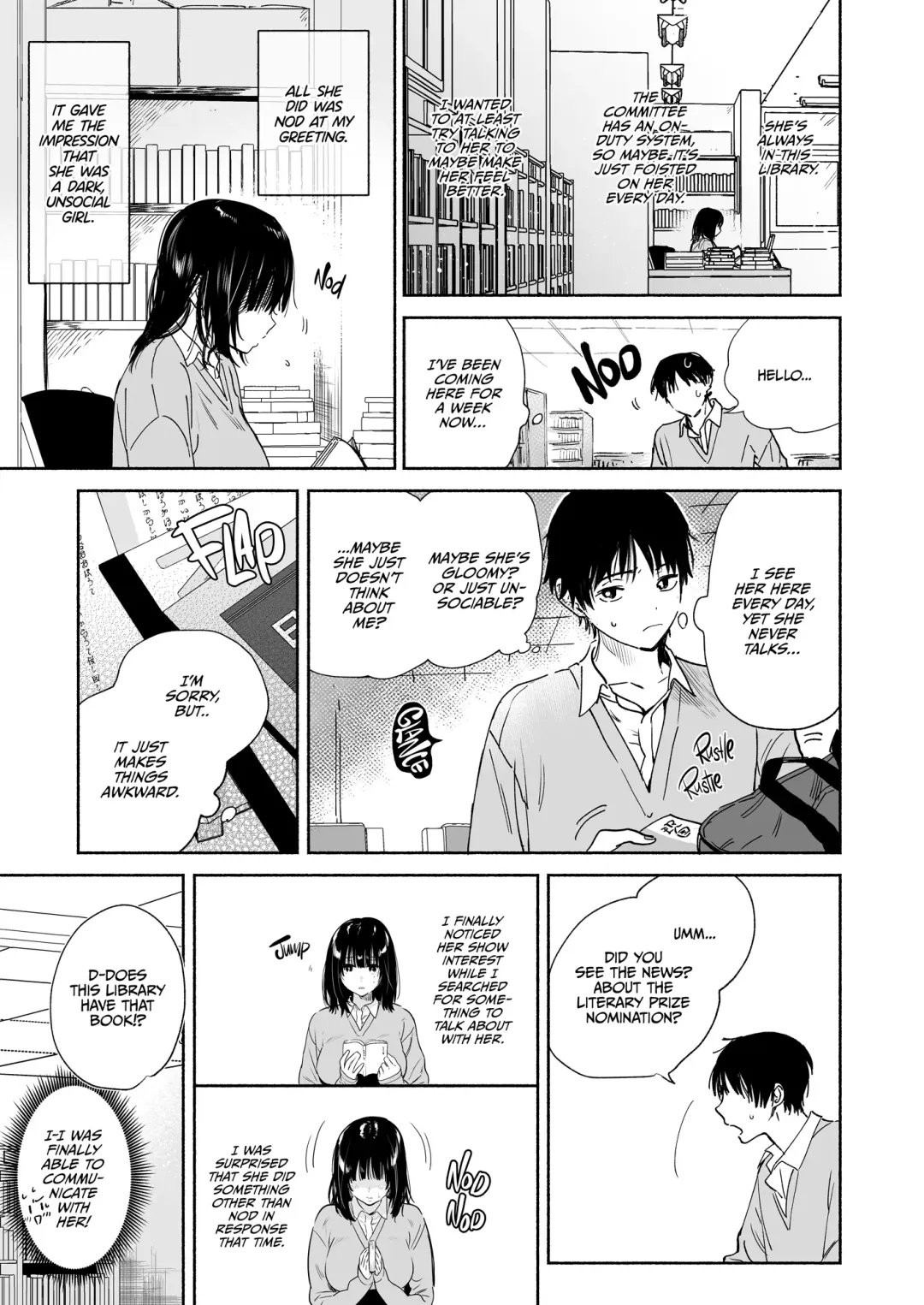 [Yuzuha] Mukuchi na Tosho Iin to Sex Zuke. | Addicted to Sex With a Taciturn Library Committee Member (decensored) Fhentai - Page 13