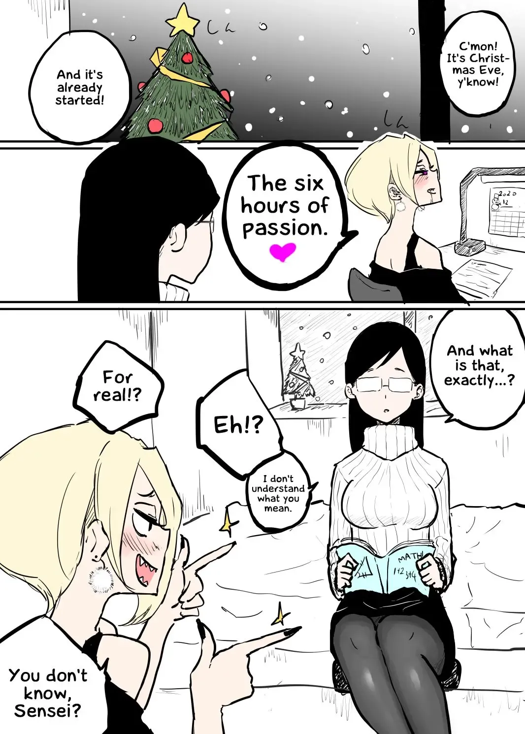 [Pandacorya] Christmas Katei Kyoushi yuri | The Christmas Private Tutor Fhentai - Page 2