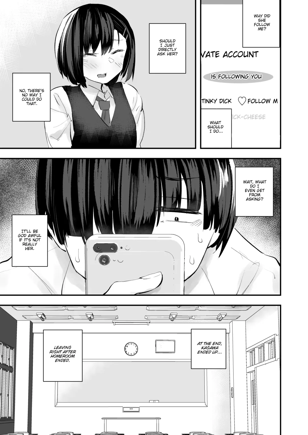 [Anon 2-okunen] Classmate ga Uraaka de Mainichi Ochinpo Asari Shiterukamoshirenai |  My classmate might be surfing the world wide web for dirty dicks with her private acc every day. Fhentai - Page 20