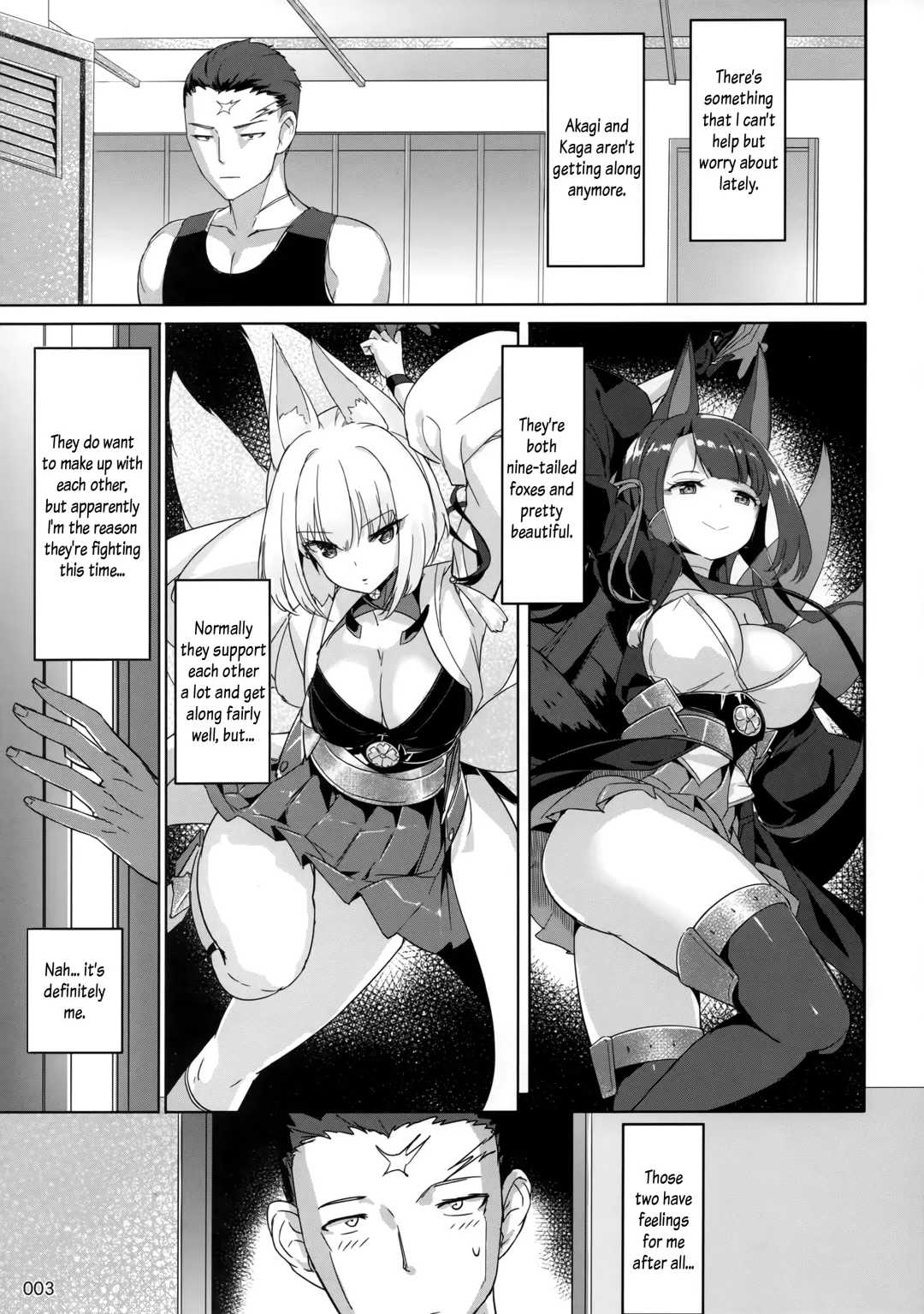 [Akaiguppy] Akagi Kaga Don | Akagi Kaga Threesome Fhentai - Page 4