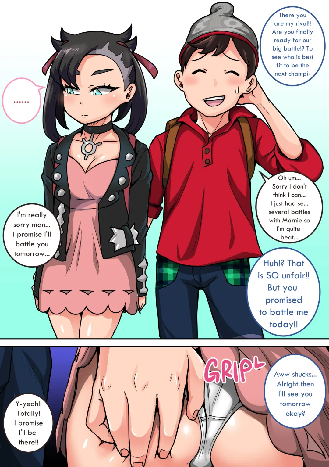 [Juna Juna Juice] Pokémon Sword Shield Victor x Marnie Fhentai.net - Page 1