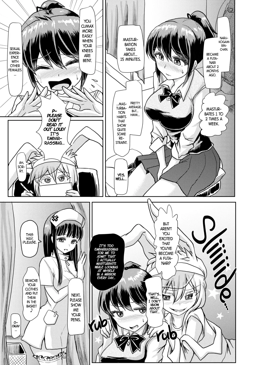 [Hakaba Yodomu] Futanarikko Shintai Kensa | Futanari Check-Up (decensored) Fhentai - Page 4