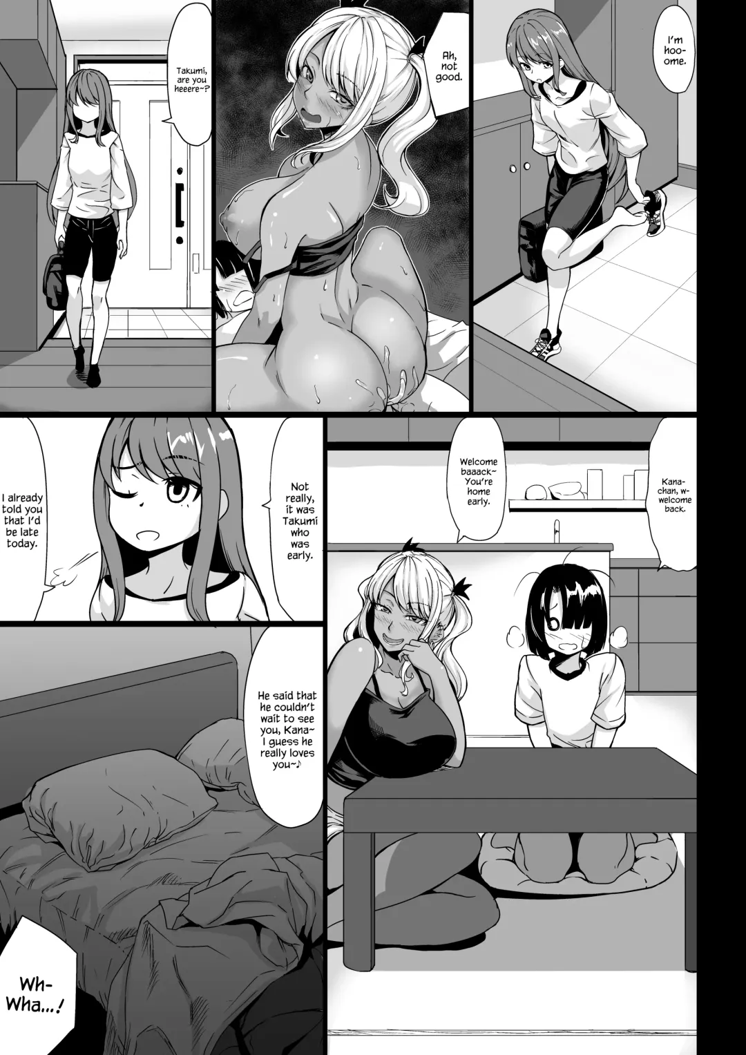 [Kinntarou] A-Cup no Kanojo yori J-Cup no Kuro Gal no Onee-san no Hou ga Ii yo ne? | Would you rather be with your A-cup girlfriend or a J-cup, dark skinned, gyaru onee-san? Fhentai - Page 27