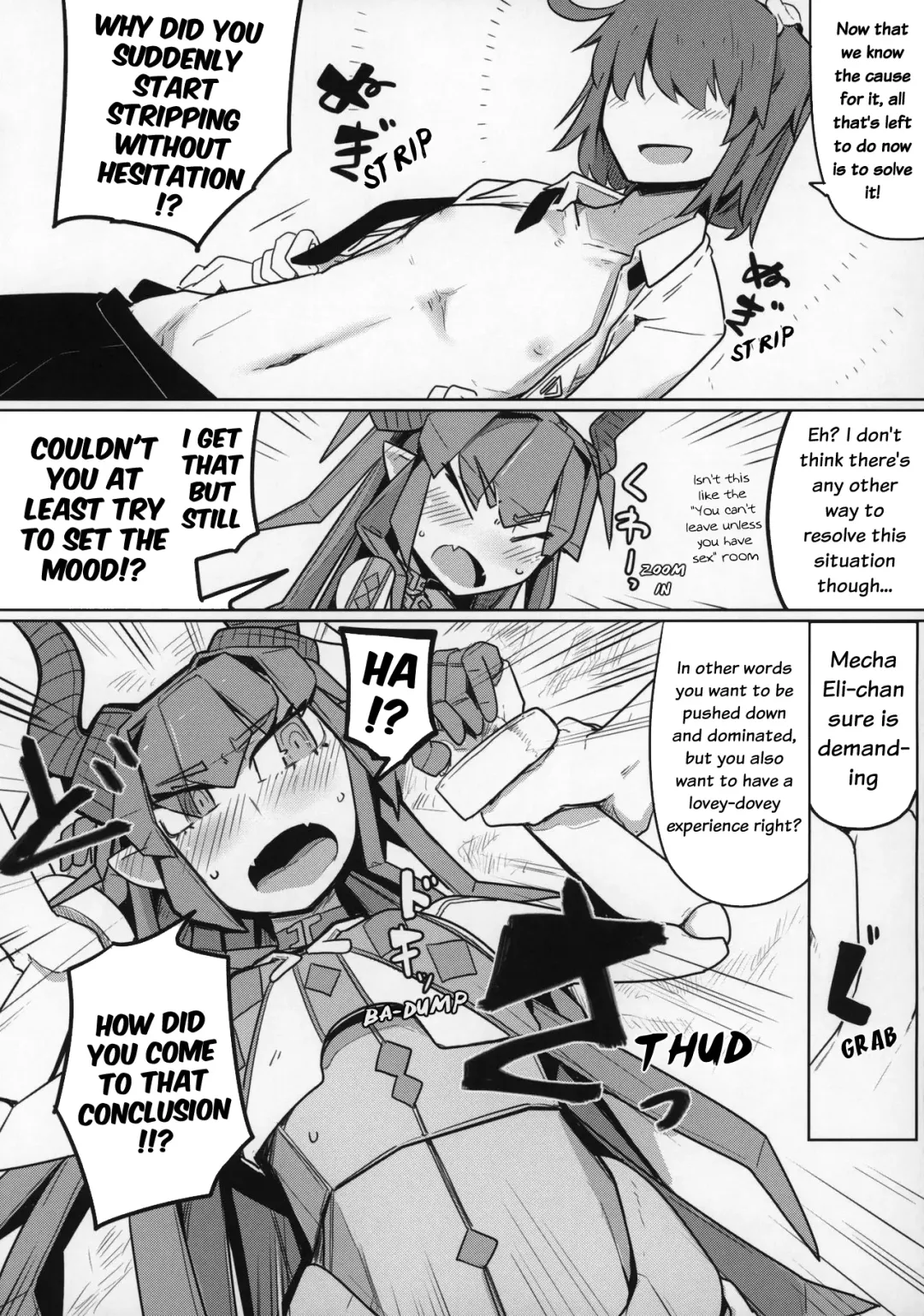 [Henoeno] Koisuru Mecha Eli-chan to Josou Master | Lovestruck Mecha Eli-chan and Her Cross-dressing Master Fhentai.net - Page 10