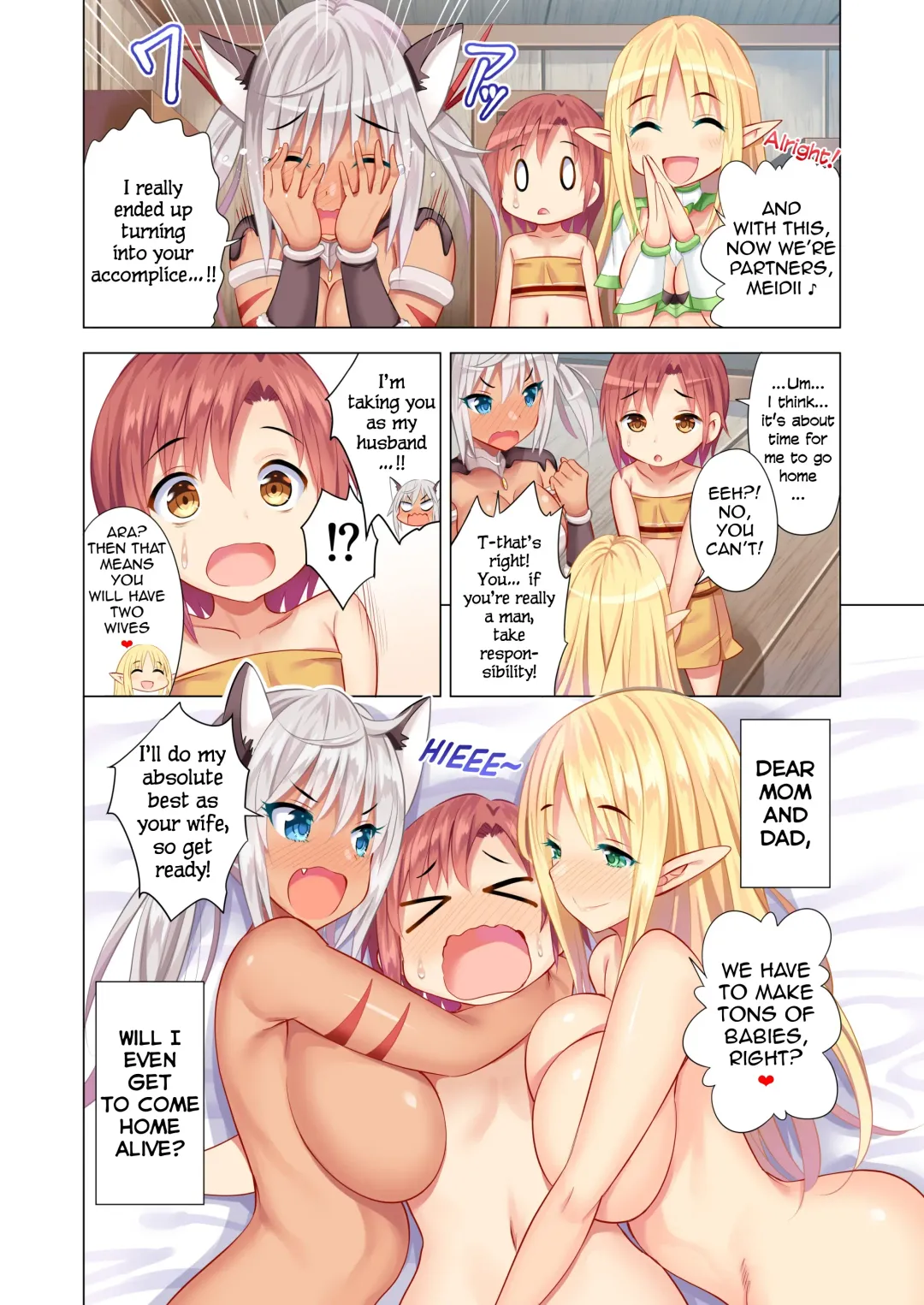 [Aburi Saamon Maru] Sukebe Amazoness to Torawareta Boku | I was Caught by Lewd Amazons Fhentai - Page 38