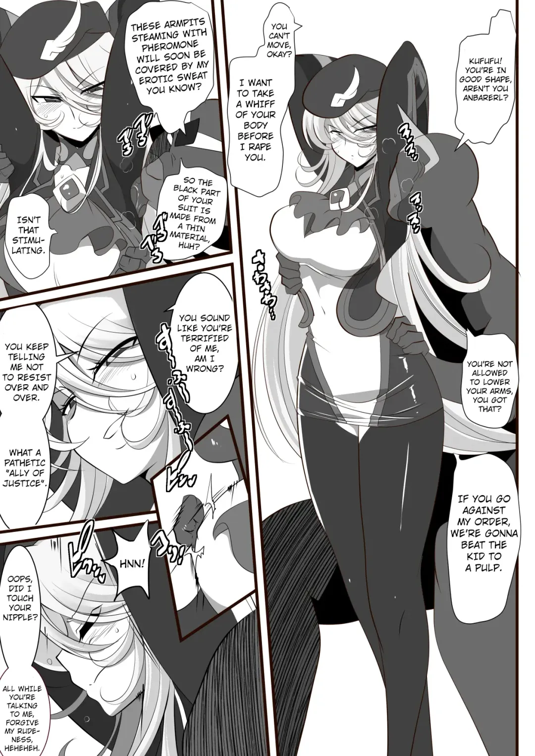 Heroine Harassment Shirogane no Anbarerl Hen Hitojichi o Torarete Nasu Subenaku Dosukebe Hero ni Kegasareru Aku no Onna Kanbu Fhentai - Page 11