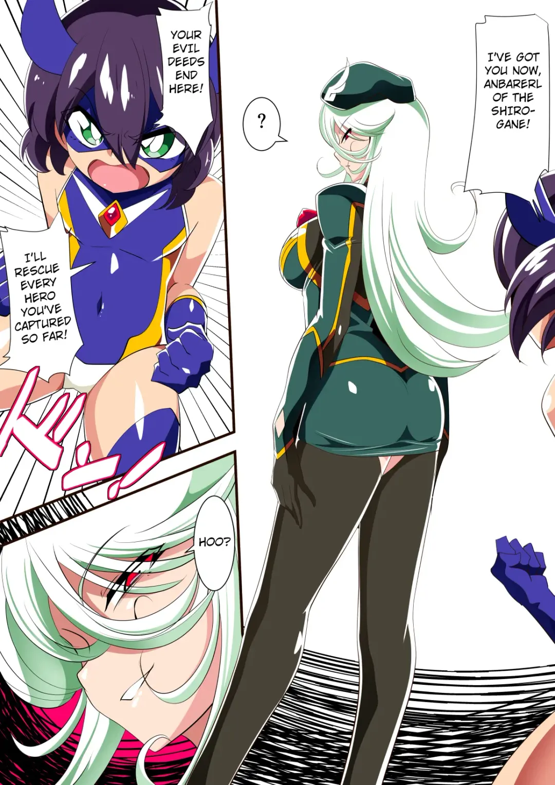 Heroine Harassment Shirogane no Anbarerl Hen Hitojichi o Torarete Nasu Subenaku Dosukebe Hero ni Kegasareru Aku no Onna Kanbu Fhentai - Page 40