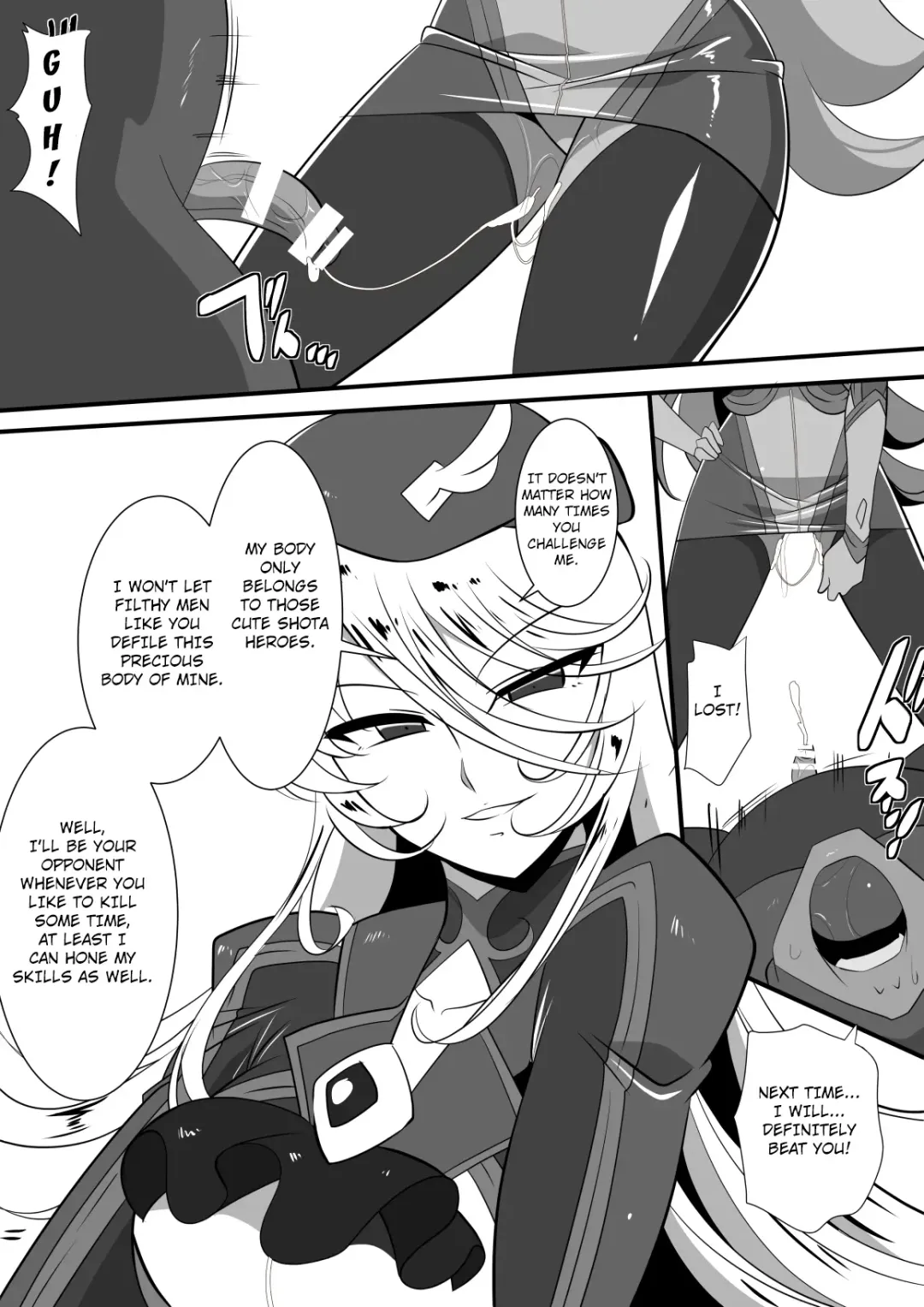 Heroine Harassment Shirogane no Anbarerl Hen Hitojichi o Torarete Nasu Subenaku Dosukebe Hero ni Kegasareru Aku no Onna Kanbu Fhentai - Page 49