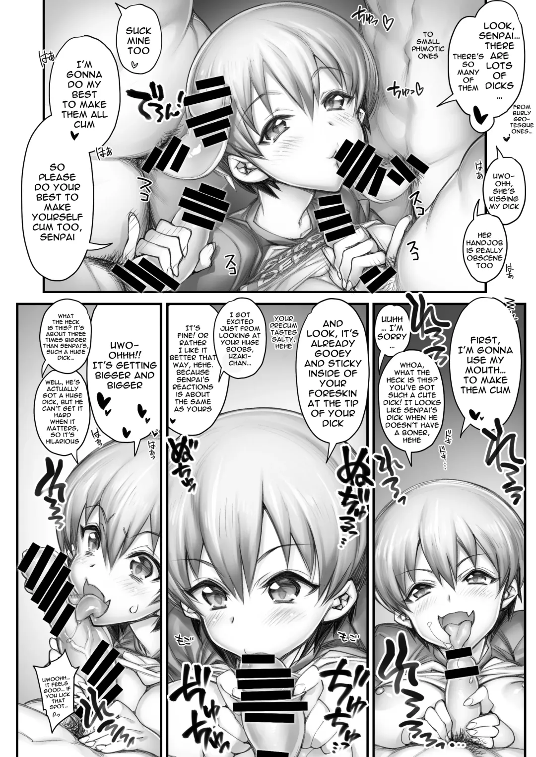 [Hiyo Hiyo] Uzaki-chan Wants To Message To Senpai Videos Of Her Having Sex With Lots of Men!! Fhentai - Page 4
