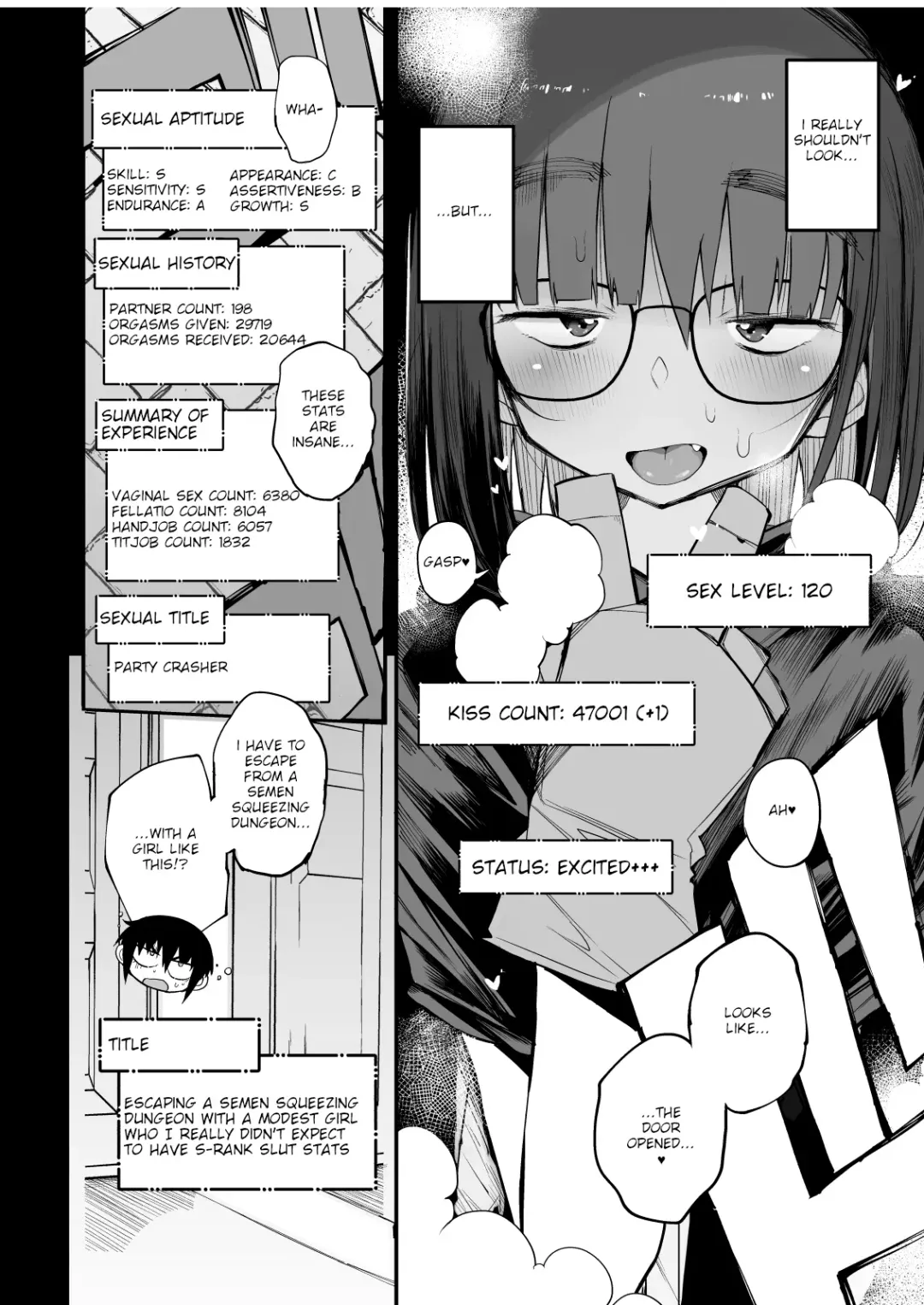 [F4u] Sakusei Dungeon Kouryaku ni Mukanai Jimiko no S-kyuu Dosukebe Status | Escaping a semen squeezing dungeon with a modest girl who I really didn't expect to have S-rank slut stats Fhentai - Page 11