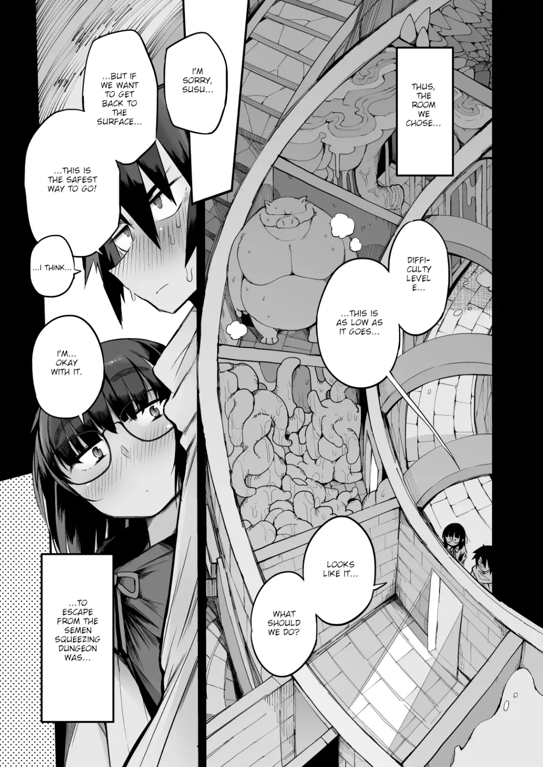 [F4u] Sakusei Dungeon Kouryaku ni Mukanai Jimiko no S-kyuu Dosukebe Status | Escaping a semen squeezing dungeon with a modest girl who I really didn't expect to have S-rank slut stats Fhentai - Page 6