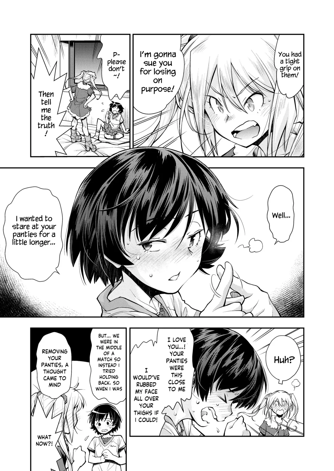 [Ryoumoto Hatsumi] Futari no Panchira Wrestling | Their Panchira Wrestling Fhentai - Page 11