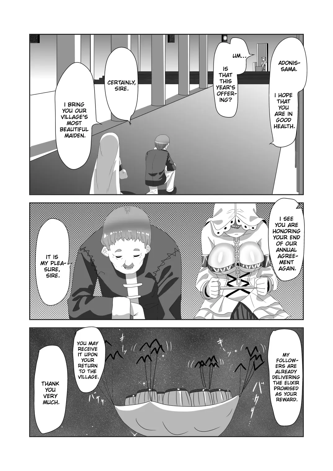 [Apacchi] Shota Kyuuketsuki to Ikenie no Futanari Ookamihime | Vampire Shota and Sacrificial Futanari She-Werewolf Fhentai.net - Page 5