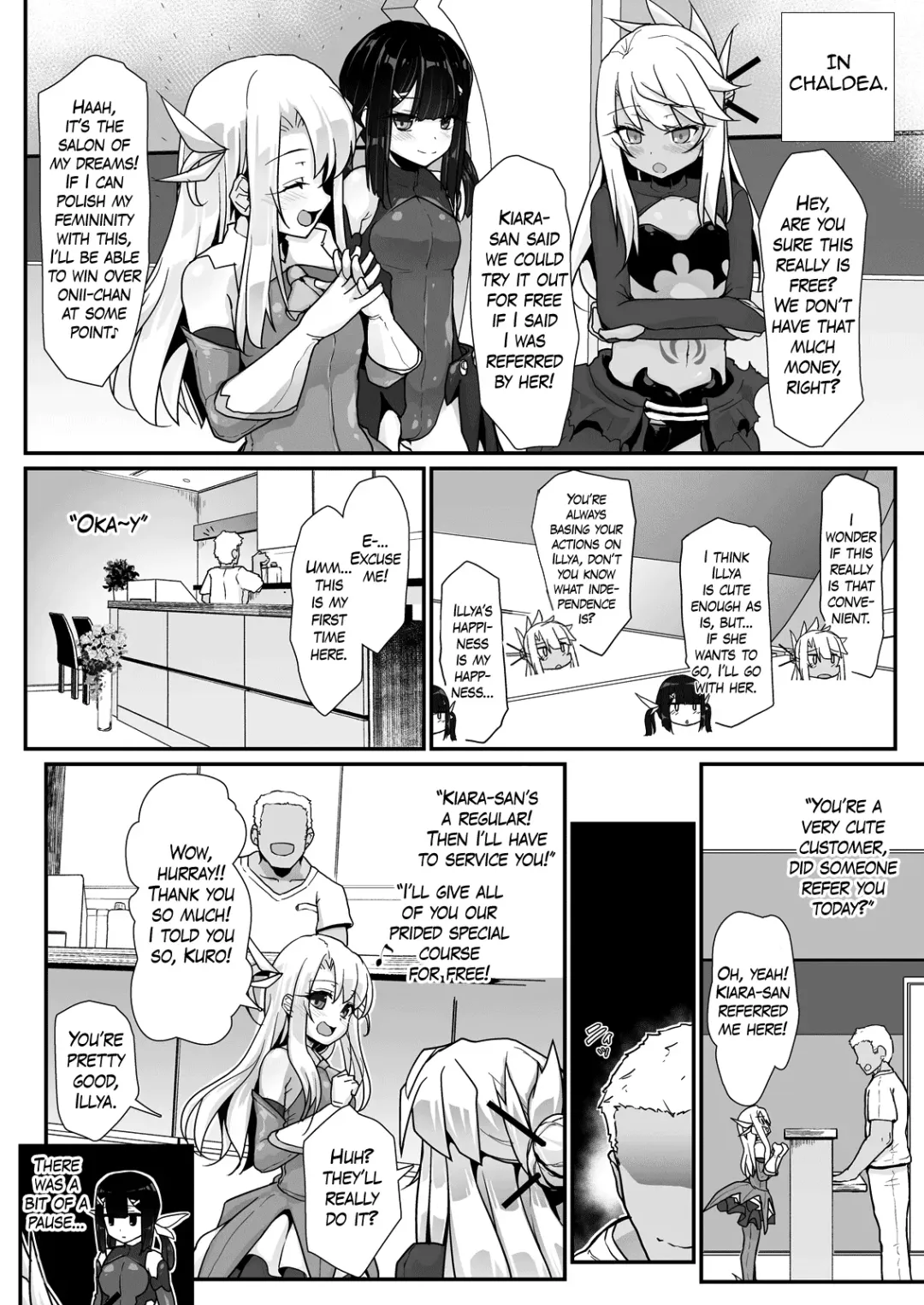 [Rougetu] Prisma Sanshimai to Chaldea Kase-ya Oji-san | Three Prisma Sisters vs. The Dirty Old Man of Chaldea Fhentai - Page 3