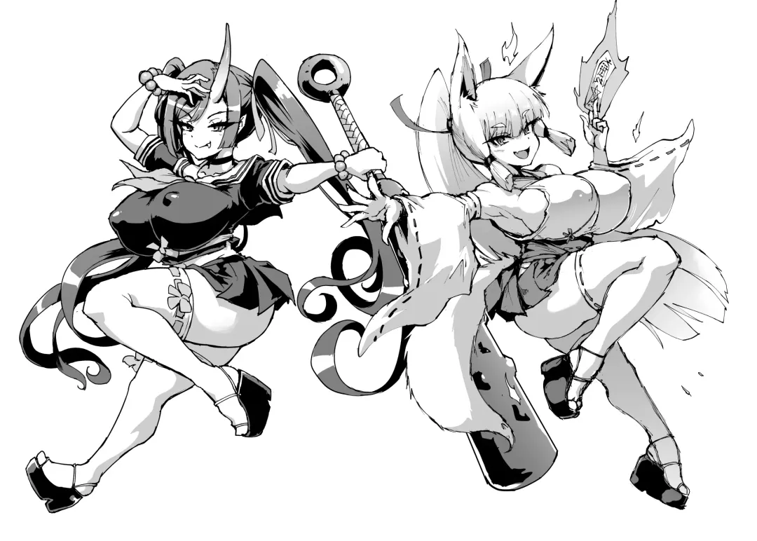 [Fan No Hitori] 『JK退魔部 Season2』ロリ巨乳鬼ババア編 Fhentai - Page 1