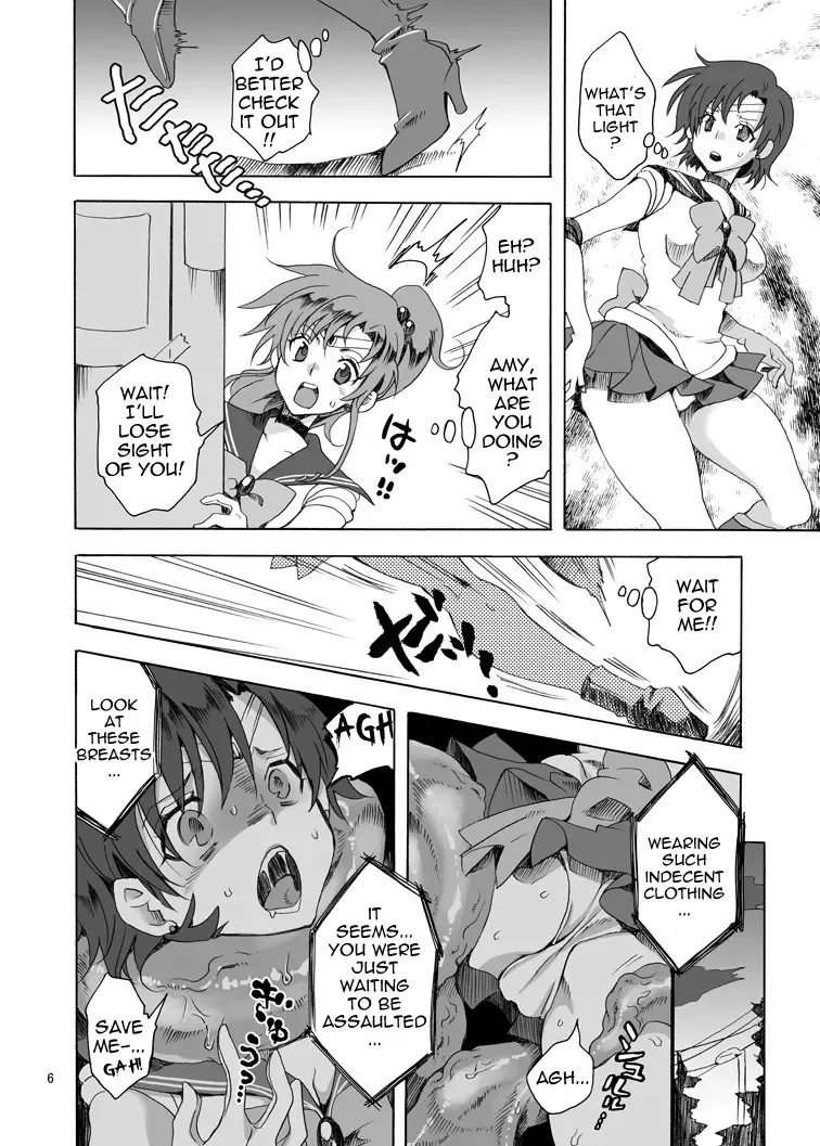 [Yu-ri] Bishoujo senshi ni oshioki! ~ Shokushu-hen ~ ! | Punish the Pretty Sailor Soldiers ~Love and Justice~ Fhentai - Page 5