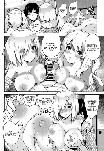[Sarfata] Onsen Yukata na Kashima-san to Hamakaze-san to. | Kashima and Hamakaze In Hotspring Yukatas Fhentai - Page 13