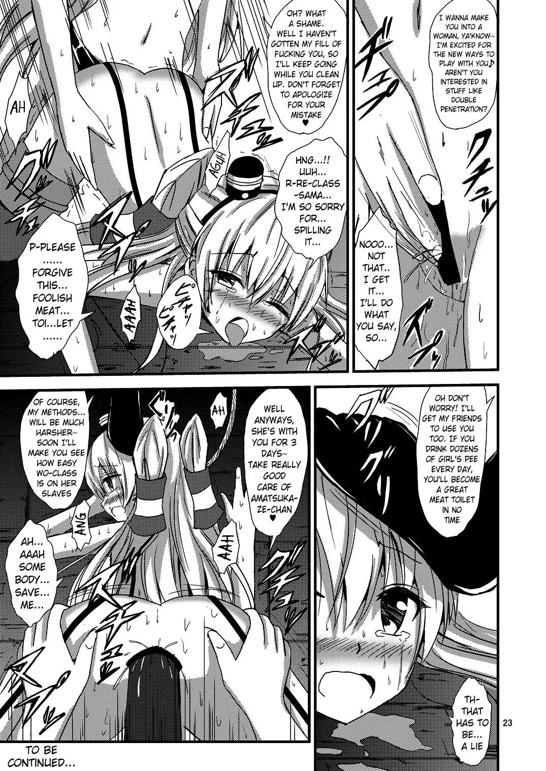 [Aikawa Ryou] Kuubo Wo-Kyuu-chan no Amatsukaze Yuri Dorei Choukyou ~Shuuchi 3P Choukyou Hen~ | Standard Carrier Wo-Class's Amatsukaze Yuri Slave Training ~Threesome Training~ Fhentai - Page 24