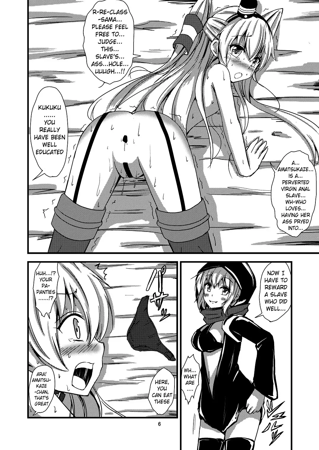 [Aikawa Ryou] Kuubo Wo-Kyuu-chan no Amatsukaze Yuri Dorei Choukyou ~Shuuchi 3P Choukyou Hen~ | Standard Carrier Wo-Class's Amatsukaze Yuri Slave Training ~Threesome Training~ Fhentai - Page 7