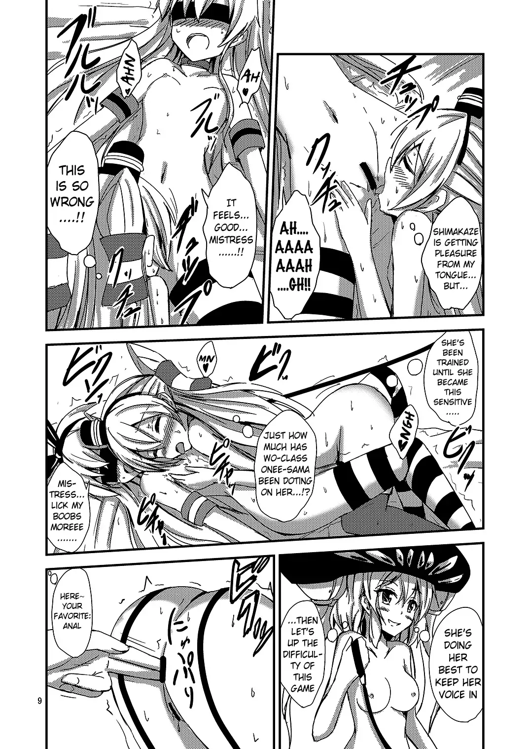 [Aikawa Ryou] Kuubo Wo-Kyuu-chan no Amatsukaze Yuri Dorei Choukyou ~Mekakushi Shimakaze Choukyou Hen~ | Standard Carrier Wo-Class's Amatsukaze Yuri Slave Training ~Blindfolded Shimakaze Training~ Fhentai - Page 10