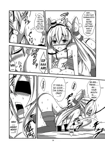 [Aikawa Ryou] Kuubo Wo-Kyuu-chan no Amatsukaze Yuri Dorei Choukyou ~Mekakushi Shimakaze Choukyou Hen~ | Standard Carrier Wo-Class's Amatsukaze Yuri Slave Training ~Blindfolded Shimakaze Training~ Fhentai.net - Page 15