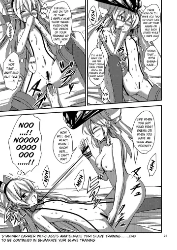 [Aikawa Ryou] Kuubo Wo-Kyuu-chan no Amatsukaze Yuri Dorei Choukyou ~Mekakushi Shimakaze Choukyou Hen~ | Standard Carrier Wo-Class's Amatsukaze Yuri Slave Training ~Blindfolded Shimakaze Training~ Fhentai.net - Page 22