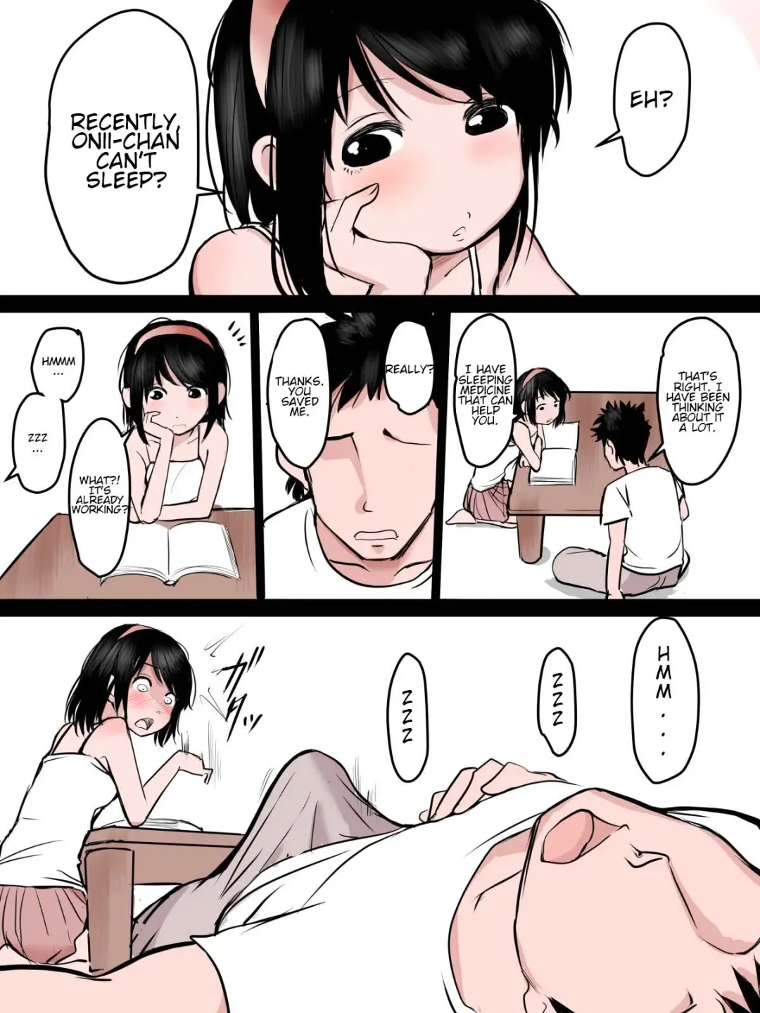 [Mimamoriencyo] Neteru Ani no Chinko de Onaru Imouto | Little Sister Masturbating With Onii-Chan's Dick Fhentai - Page 1