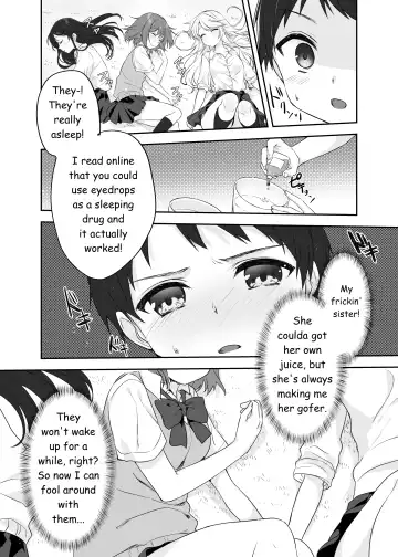 Boku no Onee-chan to Tomodachi wo Nemurasete Osottemitara Kaeriuchi ni Atta | The Tables were Turned when I tried to Rape my Sister and her Friends while they were Asleep Fhentai - Page 4