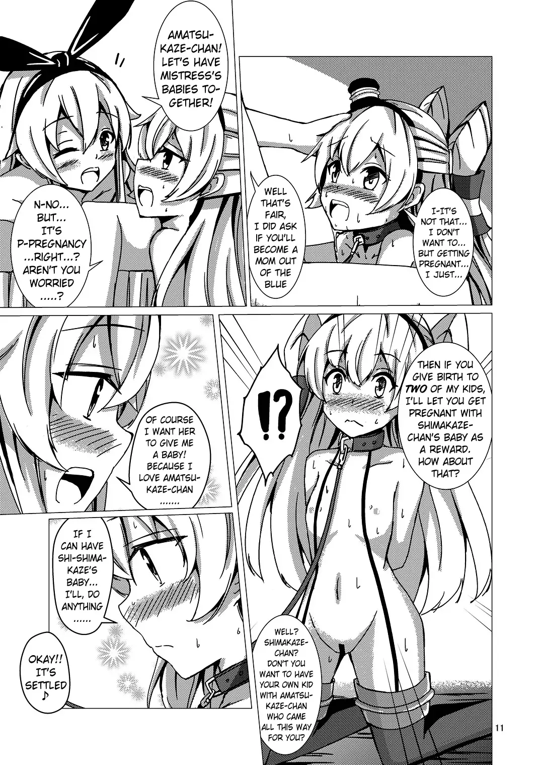 [Aikawa Ryou] Kuubo Wo-Kyuu-chan no Shimakaze Yuri Dorei Choukyou ~Kanketsuhen~ | Standard Carrier Wo-Class Shimakaze's Yuri Slave Training ~Final Chapter~ Fhentai.net - Page 12