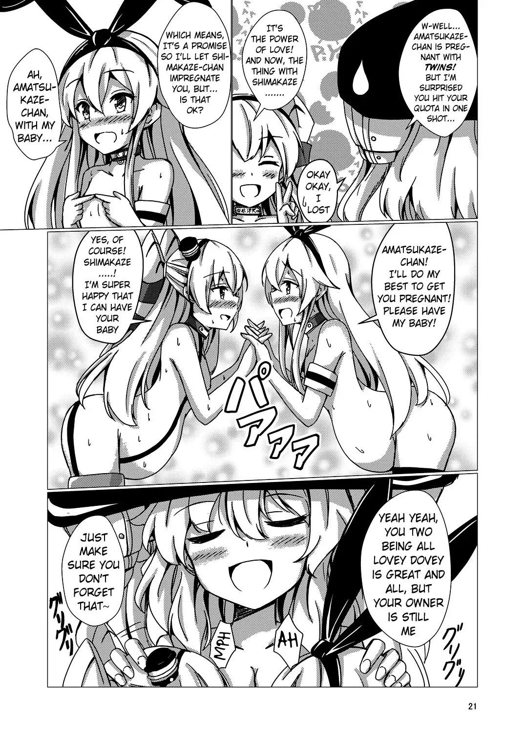 [Aikawa Ryou] Kuubo Wo-Kyuu-chan no Shimakaze Yuri Dorei Choukyou ~Kanketsuhen~ | Standard Carrier Wo-Class Shimakaze's Yuri Slave Training ~Final Chapter~ Fhentai.net - Page 22