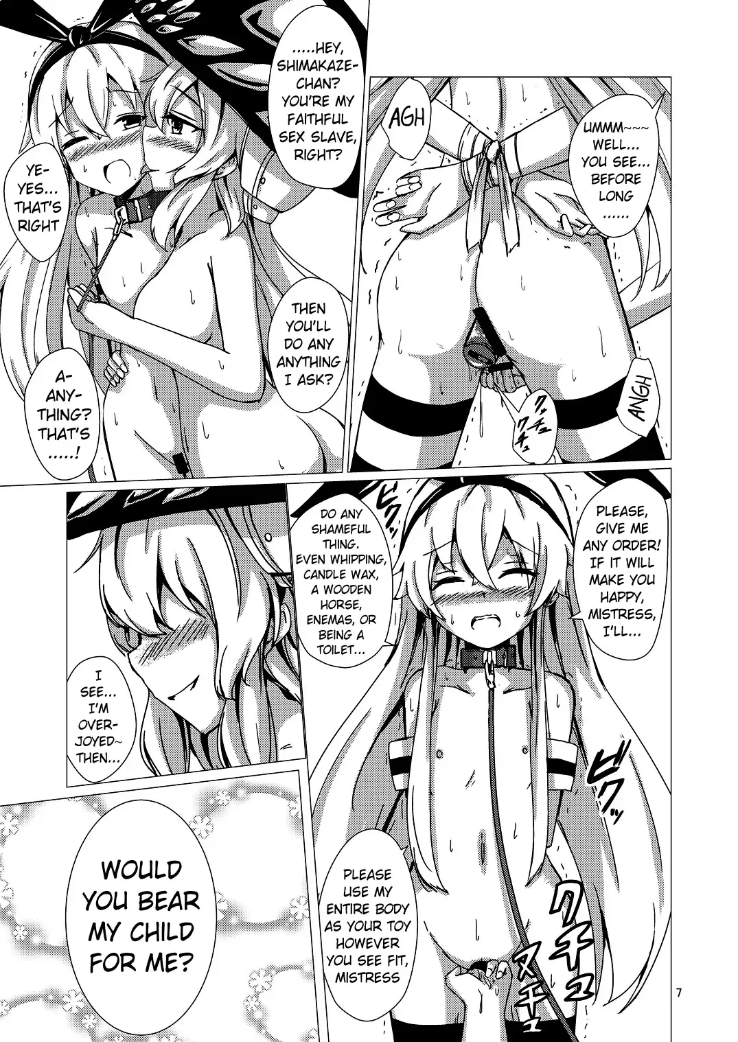 [Aikawa Ryou] Kuubo Wo-Kyuu-chan no Shimakaze Yuri Dorei Choukyou ~Kanketsuhen~ | Standard Carrier Wo-Class Shimakaze's Yuri Slave Training ~Final Chapter~ Fhentai.net - Page 8