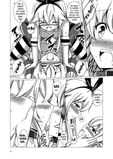 [Aikawa Ryou] Kuubo Wo-Kyuu-chan no Shimakaze Yuri Dorei Choukyou ~Kanketsuhen~ | Standard Carrier Wo-Class Shimakaze's Yuri Slave Training ~Final Chapter~ Fhentai.net - Page 5