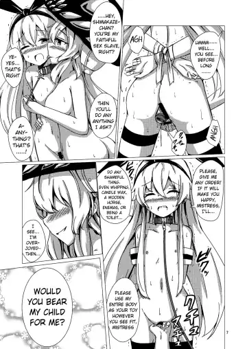 [Aikawa Ryou] Kuubo Wo-Kyuu-chan no Shimakaze Yuri Dorei Choukyou ~Kanketsuhen~ | Standard Carrier Wo-Class Shimakaze's Yuri Slave Training ~Final Chapter~ Fhentai.net - Page 8