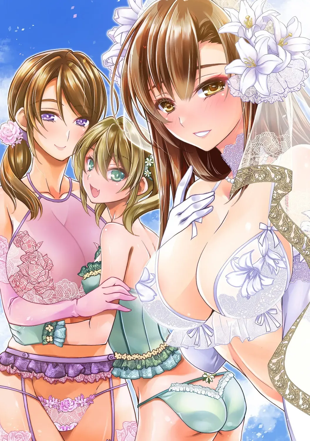 [Asio] Osananajimi no Oshimai ~San Shimai to H Zanmai~ Fhentai - Page 240