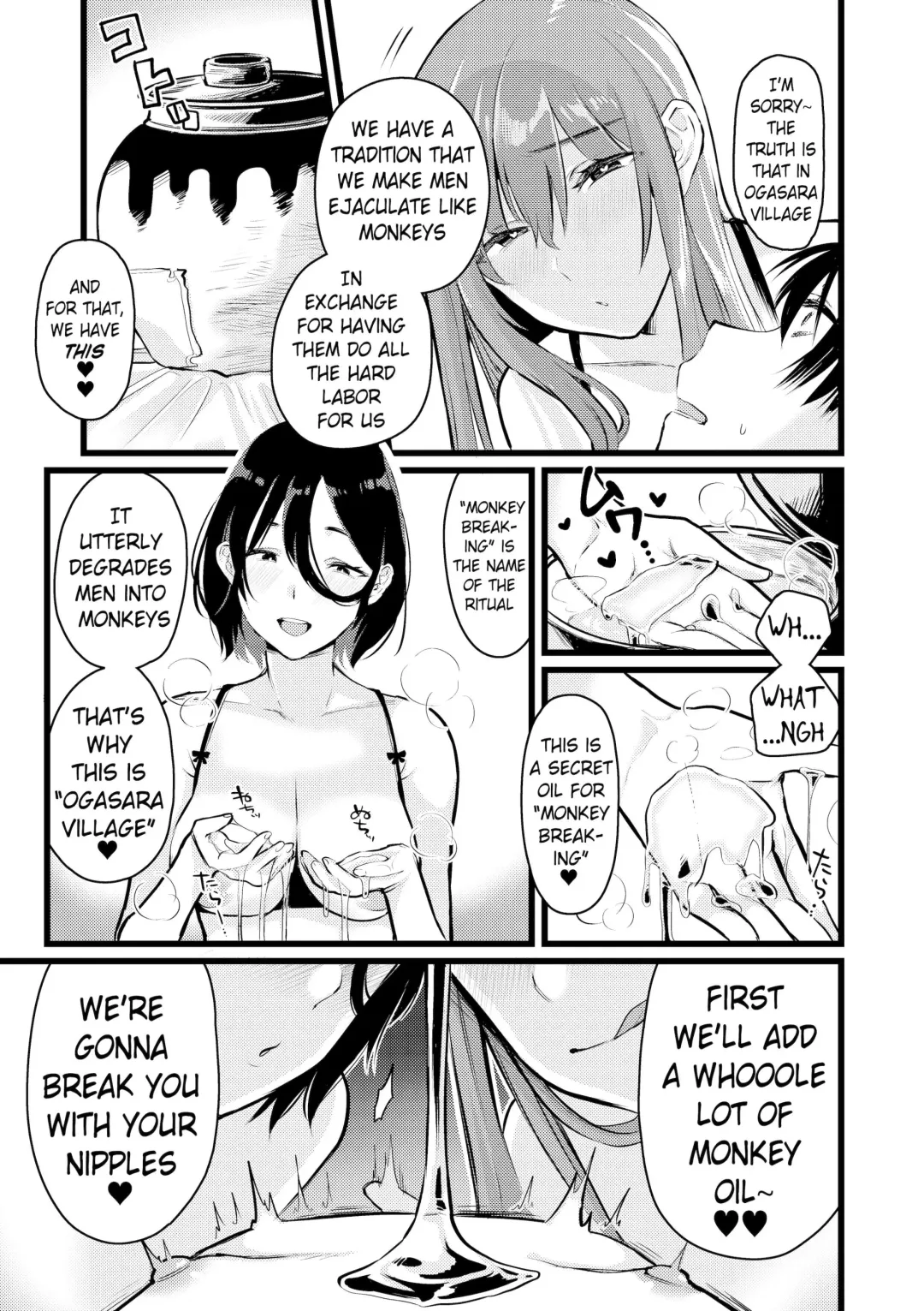 [Hoshii Nasake] Ogasarumura ~Josei Joui no Mura no Maso-ka Gishiki~ | Ogasaru Village ~Masochist Transformation Ritual of the Village Where Women Rule~ Fhentai.net - Page 6