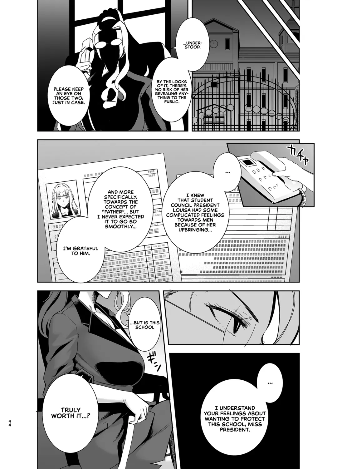 [Kurosu Gatari] Seika Jogakuin Koutoubu Kounin Sao Oji-san 4 Fhentai - Page 44