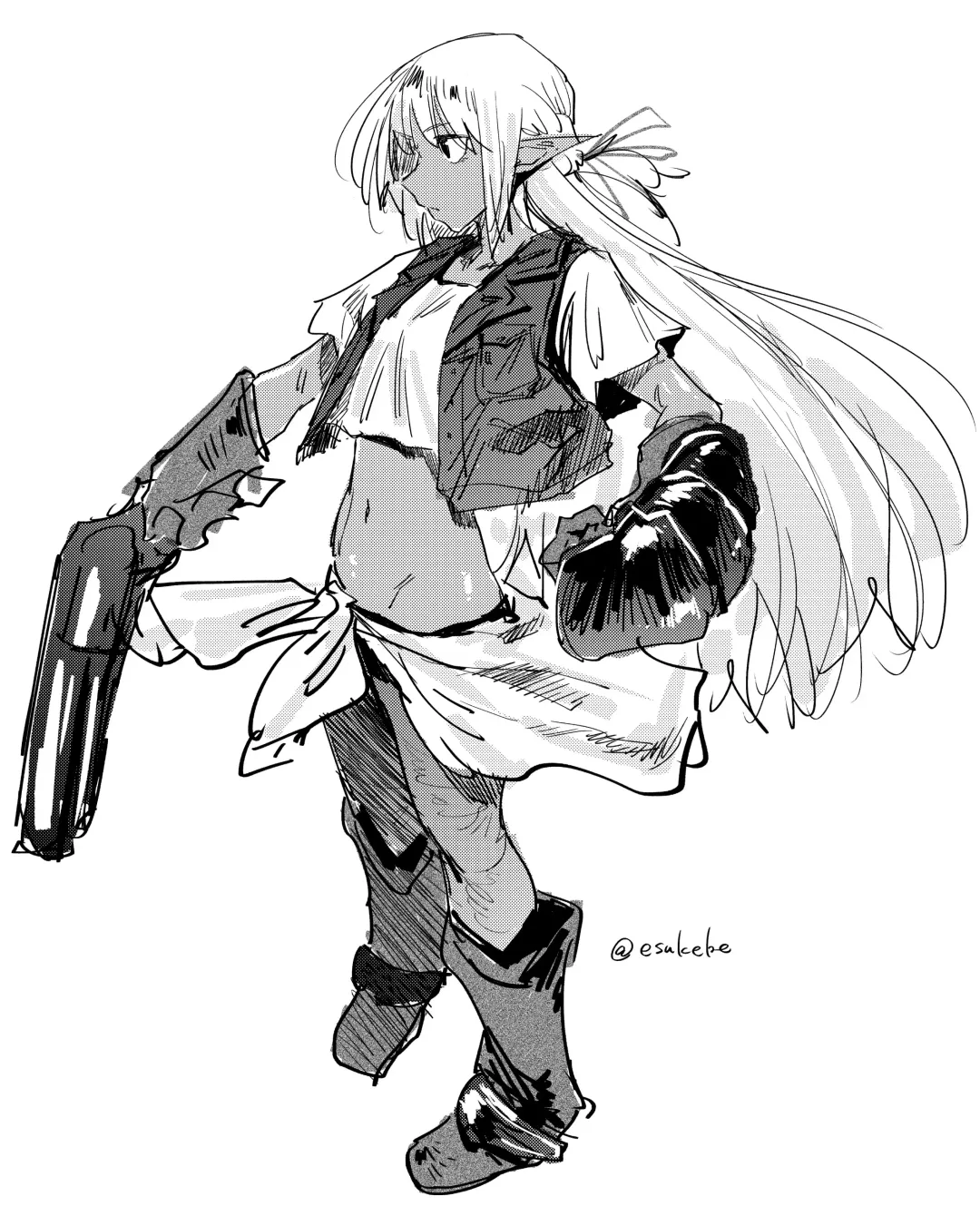 [Esuke] Ecchi na Kasshoku Elf JK to no Kurashikata #2 | 如何与色色的褐色精灵JK一起生活#2 Fhentai - Page 41