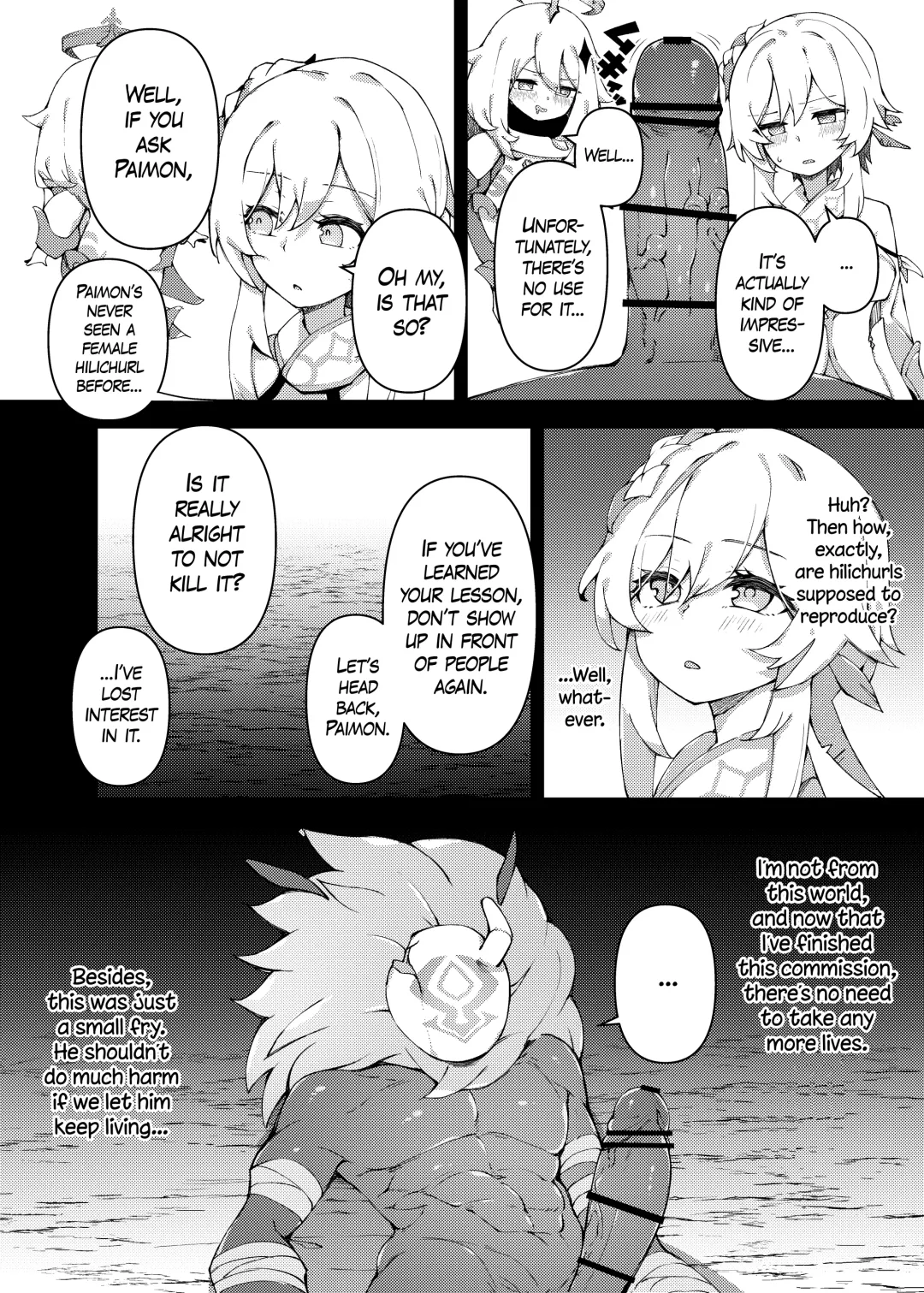 [Karou] Shingeki no Hilichurl ~Tabibito Hokaku Hen~ Lumine,The End of Travel~ Fhentai - Page 11