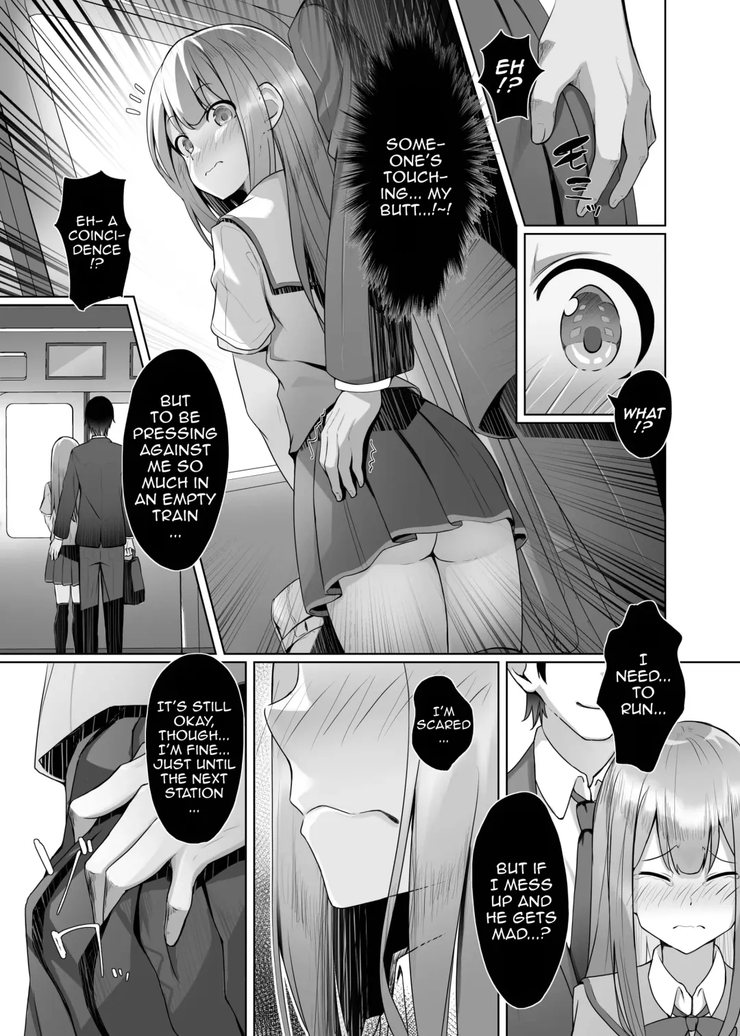 [Akausu Ko] Gaman to Gaman no Chikan Densha | A Molester Who Can't Hold Back On The Train Fhentai - Page 4