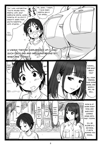 [Ohkura Kazuya] Kouen no Bench ni Suwatteru Kirei na Onee-san ga Boku ni "Ochinchin o Misete" to Itte Kuru no de... | A Pretty Onee-San, that's sitting on a Bench in the Park...suddenly says to Me: [Show Me Your Dick]. Fhentai - Page 8