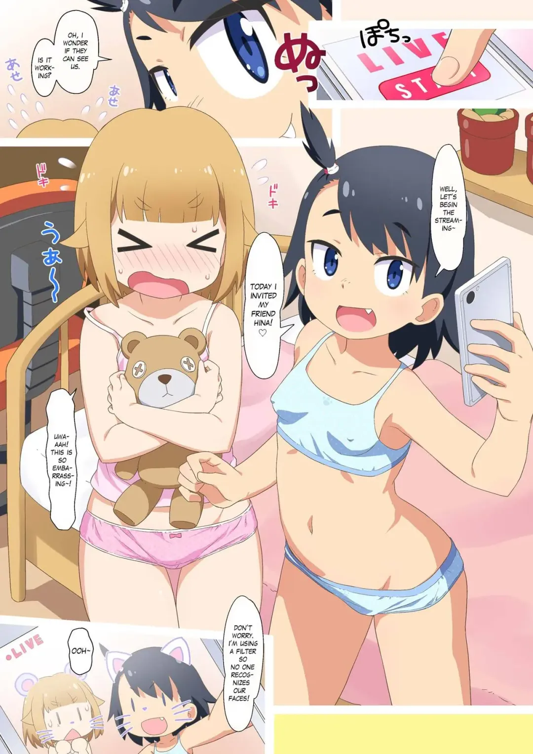 [Hiro Hiroki] Natsumi to Hina no Ecchi na Namahaishin Ganbaru zo! | Natsumi and Hina will do their best at their lewd live streaming! Fhentai.net - Page 4